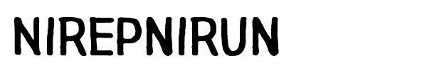 Nirepnirun font preview